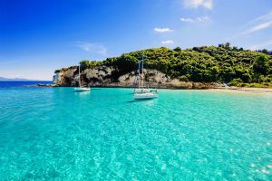 Sailboats,In,A,Beautiful,Bay,,Paxos,Island,,Greece