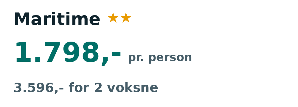 Prisoversigt fra København: 30. aug - 6. sep 26, 7 nætter, 1.798,- pr. person