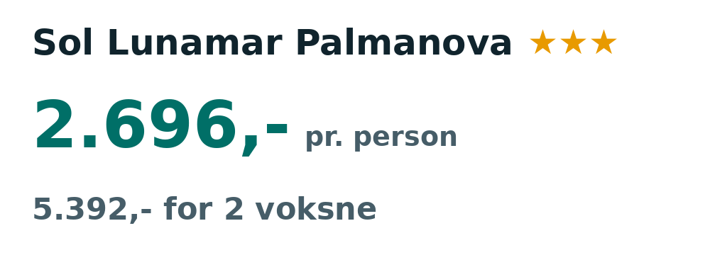 Prisoversigt fra København: 19. - 23. okt 26, 4 nætter, 2.696,- pr. person