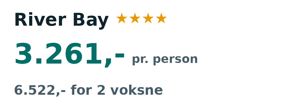 Prisoversigt fra Billund: 5. - 12. okt 26, 7 nætter, 3.261,- pr. person