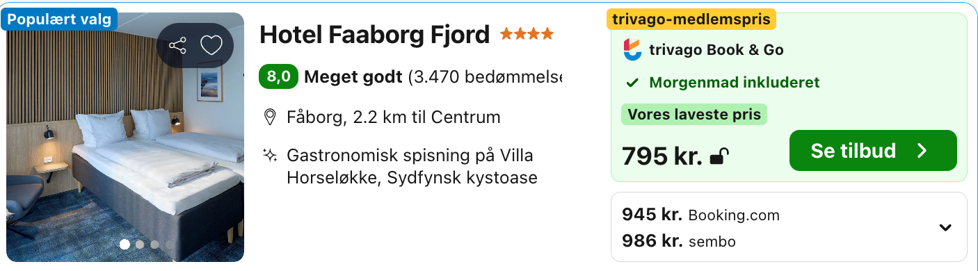 Se det aktuelle tilbud til Faaborg Fjord Fåborg