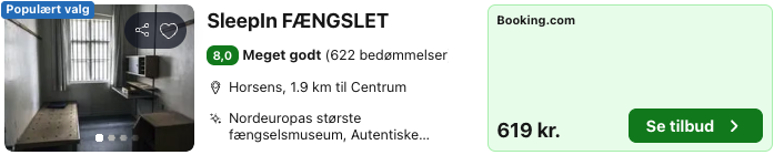 Se det aktuelle tilbud til Hostel Sleepin Fængslet Horsens