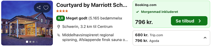 Se det aktuelle tilbud til Courtyard By Marriott Schwerin