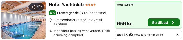 Se det aktuelle tilbud til Yachtclub Timmendorfer Strand