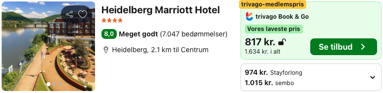 Se det aktuelle tilbud til Heidelberg Marriott Hotel