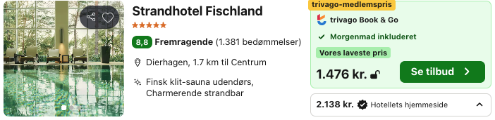 Se det aktuelle tilbud til Strandhotel Fischland Dierhagen
