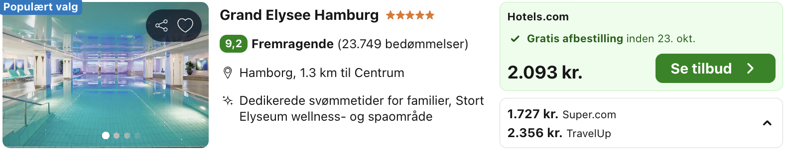 Se det aktuelle tilbud til Grand Elysee Hamburg Hamborg