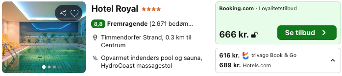 Se det aktuelle tilbud til Royal Timmendorfer Strand