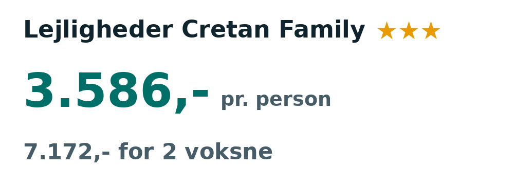 Prisoversigt fra København: 3. - 10. okt 26, 7 nætter, 3.586,- pr. person