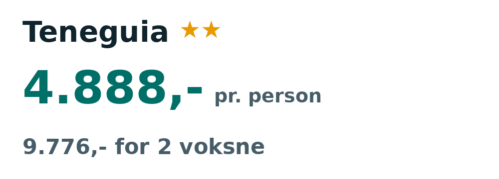 Prisoversigt fra Aalborg: 24. nov - 1. dec 26, 7 nætter, 4.888,- pr. person