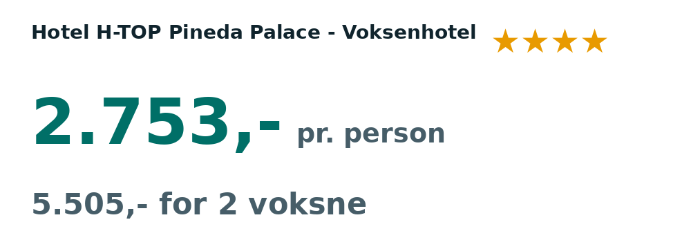 Prisoversigt fra København: 18. - 25. okt 26, 7 nætter, 2.753,- pr. person
