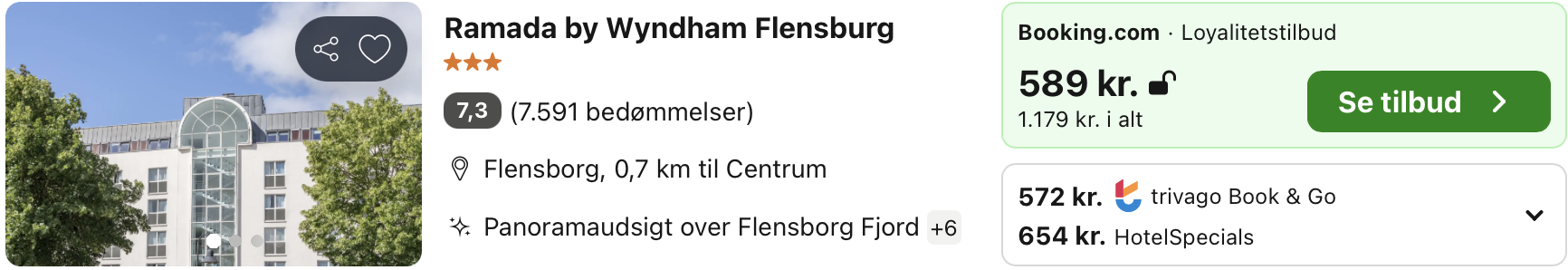 Se det aktuelle tilbud til Ramada By Wyndham Flensburg Flensborg