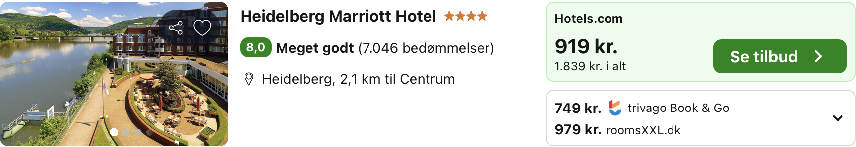 Se det aktuelle tilbud til Heidelberg Marriott Hotel