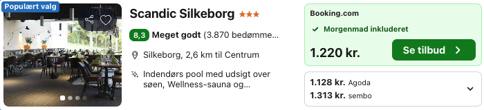 Se det aktuelle tilbud til Scandic Silkeborg