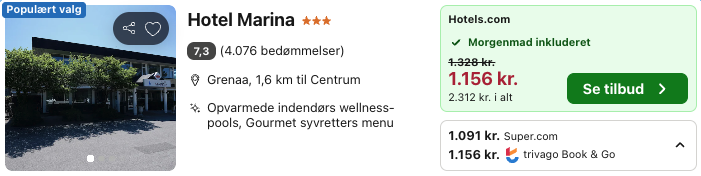 Se det aktuelle tilbud til Marina Grenaa