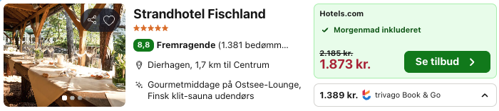 Se det aktuelle tilbud til Strandhotel Fischland Dierhagen