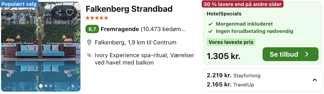 Se det aktuelle tilbud til Falkenberg Strandbad