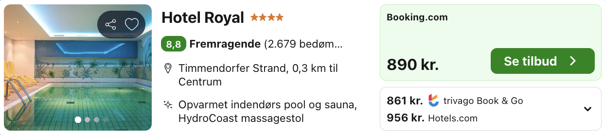 Se det aktuelle tilbud til Royal Timmendorfer Strand