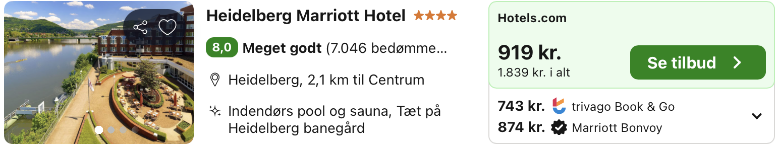 Se det aktuelle tilbud til Heidelberg Marriott Hotel