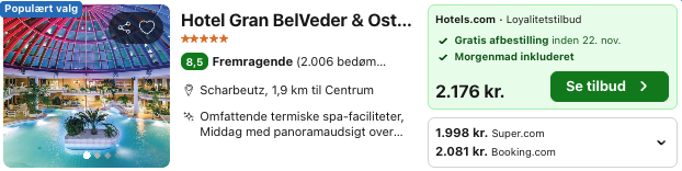 Se det aktuelle tilbud til Gran Belveder Ostsee Therme Resort Spa Scharbeutz