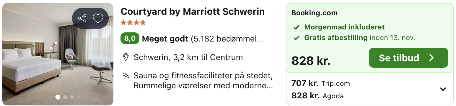 Se det aktuelle tilbud til Courtyard By Marriott Schwerin