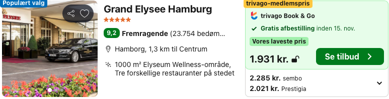 Se det aktuelle tilbud til Grand Elysee Hamburg Hamborg