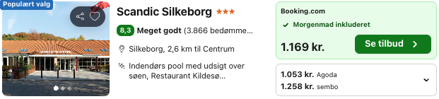 Se det aktuelle tilbud til Scandic Silkeborg