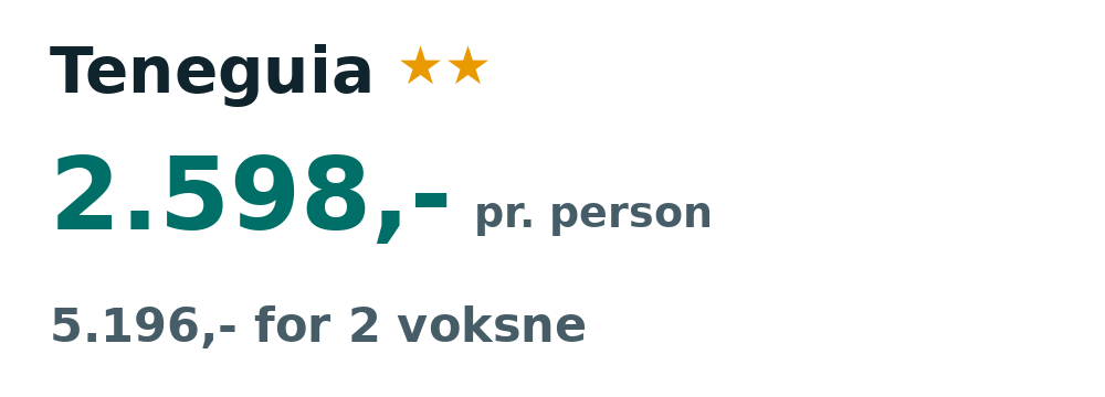 Prisoversigt fra København: 6. - 13. dec 26, 7 nætter, 2.598,- pr. person