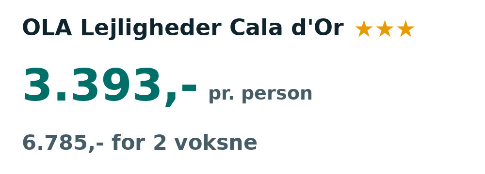 Prisoversigt fra Aalborg: 3. - 10. apr 27, 7 nætter, 3.393,- pr. person