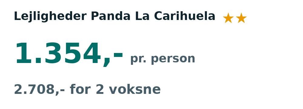 Prisoversigt fra Aarhus: 8. - 15. dec 26, 7 nætter, 1.354,- pr. person