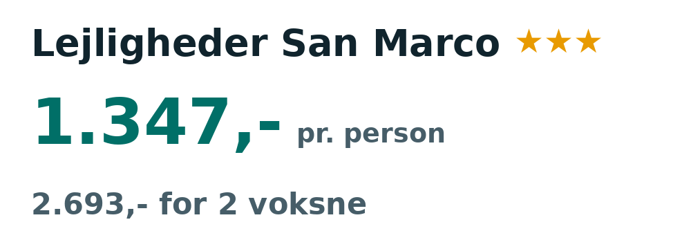 Prisoversigt fra Hamborg: 22. - 29. okt 26, 7 nætter, 1.347,- pr. person