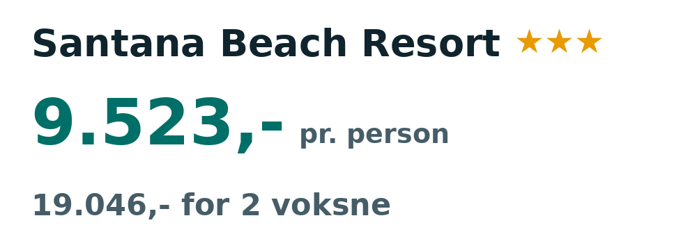 Prisoversigt fra København: 27. nov - 8. dec 26, 11 nætter, 9.523,- pr. person