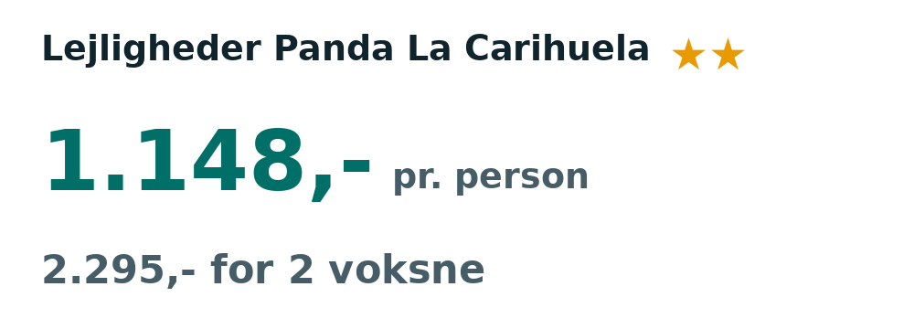 Prisoversigt fra København: 3. - 10. dec 26, 7 nætter, 1.148,- pr. person